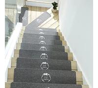 YTBHSHXZ peldaños, Alfombra Antideslizante for Interiores, Ideal for escaleras, for niños, Ancianos y Mascotas(11,10PCS)