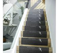 YTBHSHXZ peldaños, Alfombra Antideslizante for Interiores, Ideal for escaleras, for niños, Ancianos y Mascotas(10,10PCS)