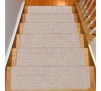 YTBHSHXZ peldaños, Alfombra autoadhesiva de 8 x 30 for escaleras, Ideal for la Seguridad niños, Ancianos y Mascotas(Light Curry,10pcs)