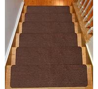 YTBHSHXZ peldaños, Alfombra autoadhesiva de 8 x 30 for escaleras, Ideal for la Seguridad niños, Ancianos y Mascotas(Brown,30pcs)