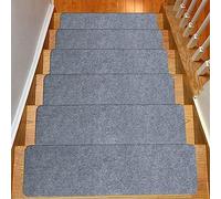 YTBHSHXZ peldaños, Alfombra autoadhesiva de 8 x 30 for escaleras, Ideal for la Seguridad niños, Ancianos y Mascotas(Light Grey,10pcs)