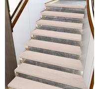 YTBHSHXZ peldaños, Alfombras Autoadhesivas for escaleras de Interior 8" x 30" for peldaños(Beige,15pcs)
