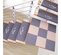 YTBHSHXZ peldaños, Juego de 10 Protectores alfombras for escaleras, Lavables, 8,3" x 21,7" + 1,6"(20)