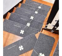 YTBHSHXZ peldaños, Juego de 15 alfombras Autoadhesivas for escaleras, Antideslizantes, for Interiores(Light Grey B,70 * 22 * 4.5cm)