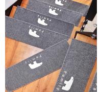 YTBHSHXZ peldaños, Juego de 15 alfombras Autoadhesivas for escaleras, Antideslizantes, for Interiores(Light Grey D,55 * 22 * 4.5cm)