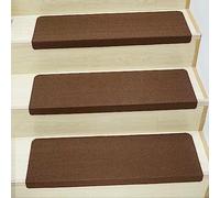 YTBHSHXZ peldaños, Juego de 15 Cintas Antideslizantes for Correr en Interiores Treads Runner(Coffee,70x22+4.5CM)
