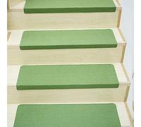 YTBHSHXZ peldaños, Juego de 15 Cintas Antideslizantes for Correr en Interiores Treads Runner(Green,80x22+4.5CM)