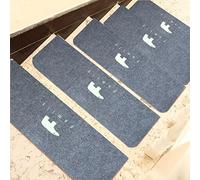 YTBHSHXZ peldaños, Juego de 15 Piezas, tapetes Lavables for escaleras, Protectores Seguridad for(Light Grey 2,55x22+4.5cm)