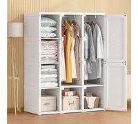 YTBHSHXZ Pequeña, Fabricada en Polipropileno (PP), con Puerta magnética e Incluye Barra for Colgar Ropa de aleación. Soporta hasta 60 kg(104 * 50 * 136cm)