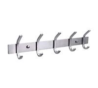 YTBHSHXZ percheros, Perchero de pared acero inoxidable con doble fila ganchos for ropa, sombreros, batas y toallas - 5
