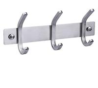 YTBHSHXZ percheros, Perchero de pared acero inoxidable con doble fila ganchos for ropa, sombreros, batas y toallas - 3
