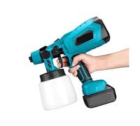 YTBHSHXZ, Pistola pulverizadora eléctrica inalámbrica de 1000 ml, pulverizador de pintura for muebles de automóvil, revestimiento de acero, aerógrafo con 3 boquillas, compatible con batería