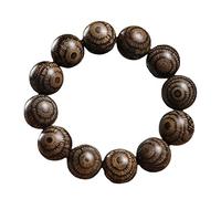 YTBHSHXZ Pulsera de cuentas madera ojo águila 20 mm con un solo bucle, rosario simple for oración, meditación y mala