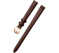 YTBHSHXZ Pulsera de cuero for reloj 6 mm a 18, tamaño pequeño, repuesto for mujer, accesorios(Brown Rose Gold,16mm)