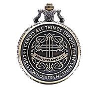 YTBHSHXZ Reloj de Bolsillo y Cadena, Dios Jesús Cristiano Reloj de Bolsillo Colgantes religiosos