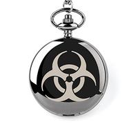 YTBHSHXZ Reloj de Bolsillo y Cadena, Reloj de Bolsillo con Logotipo de Pantera Negra, Relojes de Bolsillo de Cuarzo Grandes Retro, Colgante, Collar, Regalo