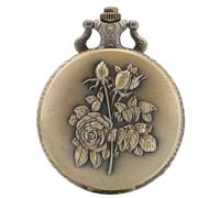 YTBHSHXZ Reloj de Bolsillo y Cadena, Reloj de Bolsillo Hueco Vintage, Reloj de Bolsillo Grande de Cuarzo for Hombres y Mujeres, Cadena Gruesa, Colgante de Cadena Fina for Hombres y Mujeres