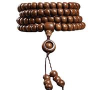 YTBHSHXZ Rosario de cuentas madera Abelia con 108 Buda 8 mm, collar, pulsera multicapa for hombres y mujeres, for la oración el canto mantras