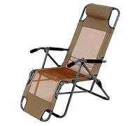 YTBHSHXZ Silla Plegable for balcón, Silla for Almuerzo, de Oficina, Verano, Siesta, Playa, salón, 45 x 42 100 cm, Duradera(Brown)