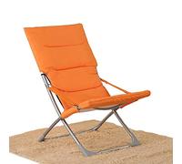 YTBHSHXZ Silla Plegable for el Almuerzo, Silla for la Siesta, Perezosa, portátil, Multifuncional, for, Azul, Naranja, 63 x 61 89 cm, Duradera(Orange)