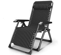 YTBHSHXZ Silla Plegable for Siesta, portátil, for Ancianos, for casa, balcón, Ocio, Embarazada, 100 x 67 85 cm, Duradera(Black)