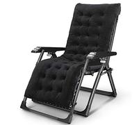 YTBHSHXZ Silla Plegable for Siesta, portátil, for Ancianos, for casa, balcón, Ocio, Embarazada, 100 x 67 85 cm, Duradera(Black Thick Pad)