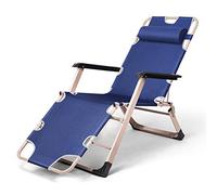 YTBHSHXZ Silla Plegable, Silla de Oficina, for el Almuerzo, for la Siesta, for Playa, for hogar, Perezosa, 100 * 60 118 cm, Duradera(Blue)