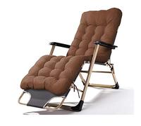 YTBHSHXZ Silla Plegable, Silla for el Almuerzo, de Oficina, for la Siesta, Respaldo Cama, Perezosa, Fresca, Feliz Playa Verano, 178 * 52 32 cm, Duradera(Brown)