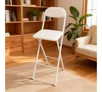 YTBHSHXZ Sillas de Cocina, fáciles Transportar, sin Necesidad Montaje, Ideales for, jardín, Bar y Comedor. Perfectas for el hogar, o Cualquier Espacio(White,65cm/26in)