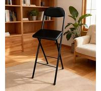 YTBHSHXZ Sillas de Cocina, fáciles Transportar, sin Necesidad Montaje, Ideales for, jardín, Bar y Comedor. Perfectas for el hogar, o Cualquier Espacio(Black,70cm/28in)