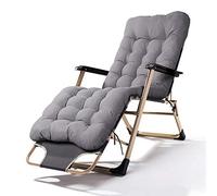 YTBHSHXZ Sillón de Oficina Siesta Bed, sillón Perezoso, Playa for Ocio, 178 x 52 30 cm, Duradero(Gray+Mat)