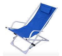 YTBHSHXZ Sillón reclinable Plegable for Playa, balcón, Interior y Exterior, for Almuerzo, Ocio, 150 x 63 76 cm, Duradero(Blue)