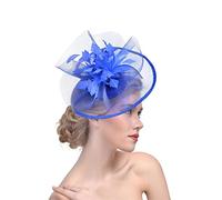 YTBHSHXZ, Sombrero clásico de plumas for mujer, tocado de plumas for novia, accesorios de boda(Royal Blue)