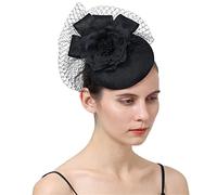 YTBHSHXZ, Sombreros de plumas for novia, accesorios for el cabello de boda, tocados de novia, tocados for mujer(Black)