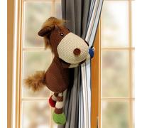 YTBHSHXZ Sujetacortina con Correas y botón elástico, de Tejido Punto Suave Decoraciones Animales(Horse,2)