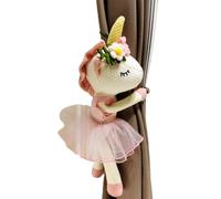YTBHSHXZ Sujetacortina con Correas y botón elástico, de Tejido Punto Suave Decoraciones Animales(Pink Unicorn,2)