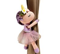 YTBHSHXZ Sujetacortina con Correas y botón elástico, de Tejido Punto Suave Decoraciones Animales(Purple Unicorn,2)