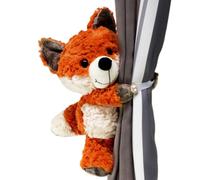 YTBHSHXZ Sujetacortina con Correas y botón elástico, Rellenos de Animales Suaves esponjosos(Fox,1)