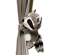 YTBHSHXZ Sujetacortina con Correas y botón elástico, Rellenos de Animales Suaves esponjosos(Raccoon,2)
