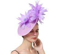 YTBHSHXZ, Tocado de boda for mujer, con flores grandes, con diadema y pinza for el pelo, accesorios for damas.(Lavender)