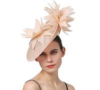 YTBHSHXZ, Tocado de boda for mujer, con flores grandes, con diadema y pinza for el pelo, accesorios for damas.(Champagne)