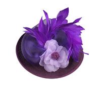 YTBHSHXZ, Tocado de plumas for boda, fiesta, iglesia, accesorio for el cabello(Purple)