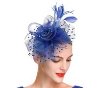 YTBHSHXZ, Tocado for dama, accesorio for el cabello de novia, tocado de malla vintage, pinzas for el cabello, plumas, flores.(Colour 4)