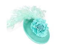 YTBHSHXZ， Tocado for mujer con pinza for el pelo y plumas, accesorio for boda, ideal for cócteles y fiestas de té.(Emerald GN)