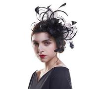 YTBHSHXZ， Tocados de boda con plumas, pinzas for el pelo, horquillas, sombreros, accesorios for cócteles y fiestas de té.(E)