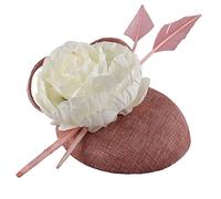 YTBHSHXZ, Tocados de boda for mujer, con pinza for el pelo de flores, elegantes, de malla, for novias, fiestas en la iglesia(Peach)