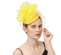 YTBHSHXZ, Tocados de malla for novia, accesorios for el cabello de boda, velos de fiesta, sombreros, tocados con plumas y flores.