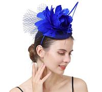 YTBHSHXZ， Tocados de novia for boda, sombreros, accesorios for el cabello de novia con plumas for fiesta, cena, pinzas for el cabello, tocados(Blue)