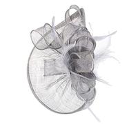 YTBHSHXZ， Tocados for boda, accesorios for el cabello de novia con clip for cóctel, fiesta de té(Grey)