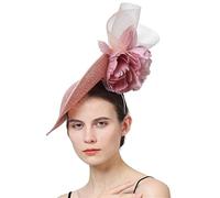 YTBHSHXZ, Tocados for mujer, sombrero de boda, diadema y pinza for el pelo, for cóctel, fiesta de té, gorra con velo(White)